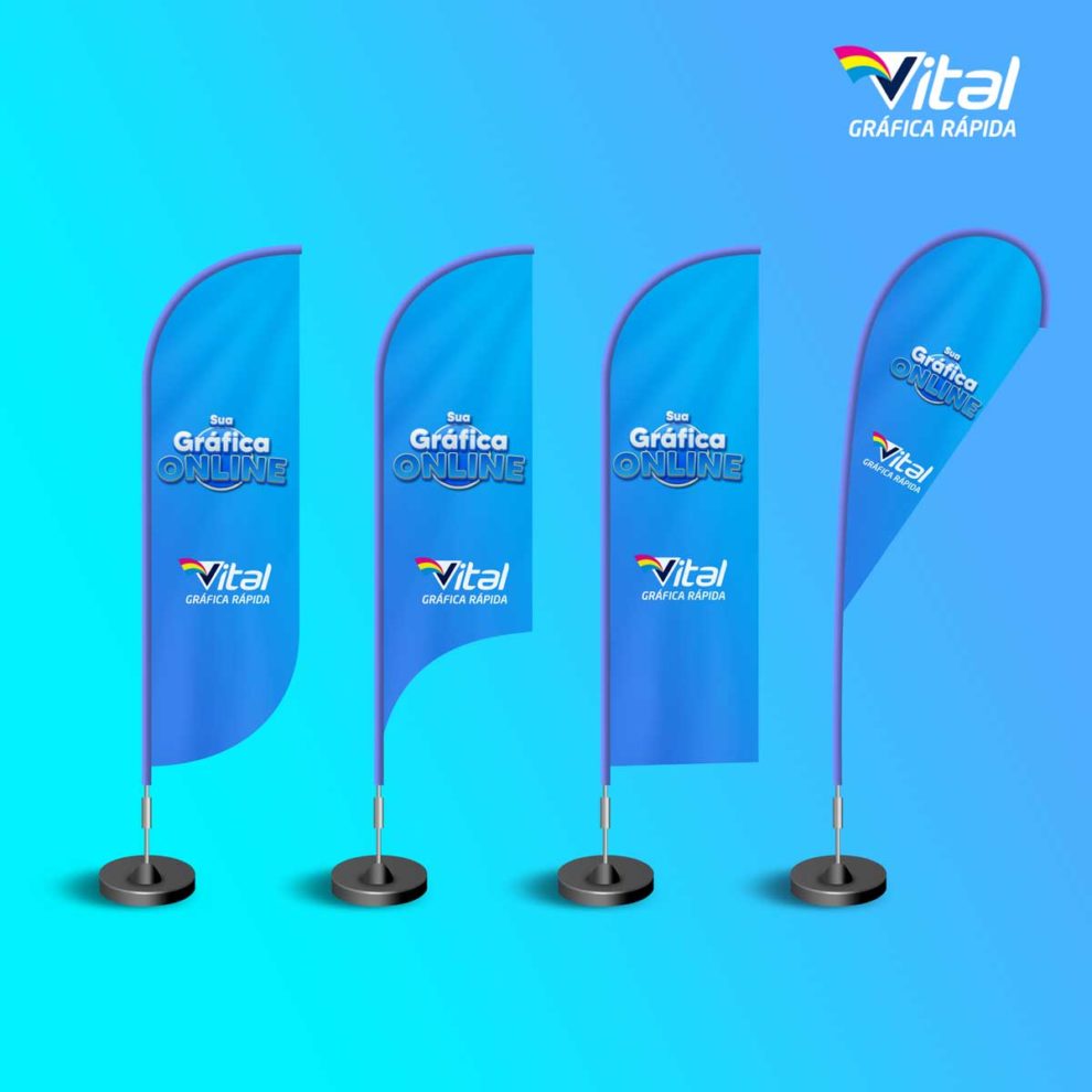 Wind Banner/Fly Banner com base completa Vital Gráfica Rápida Natal RN