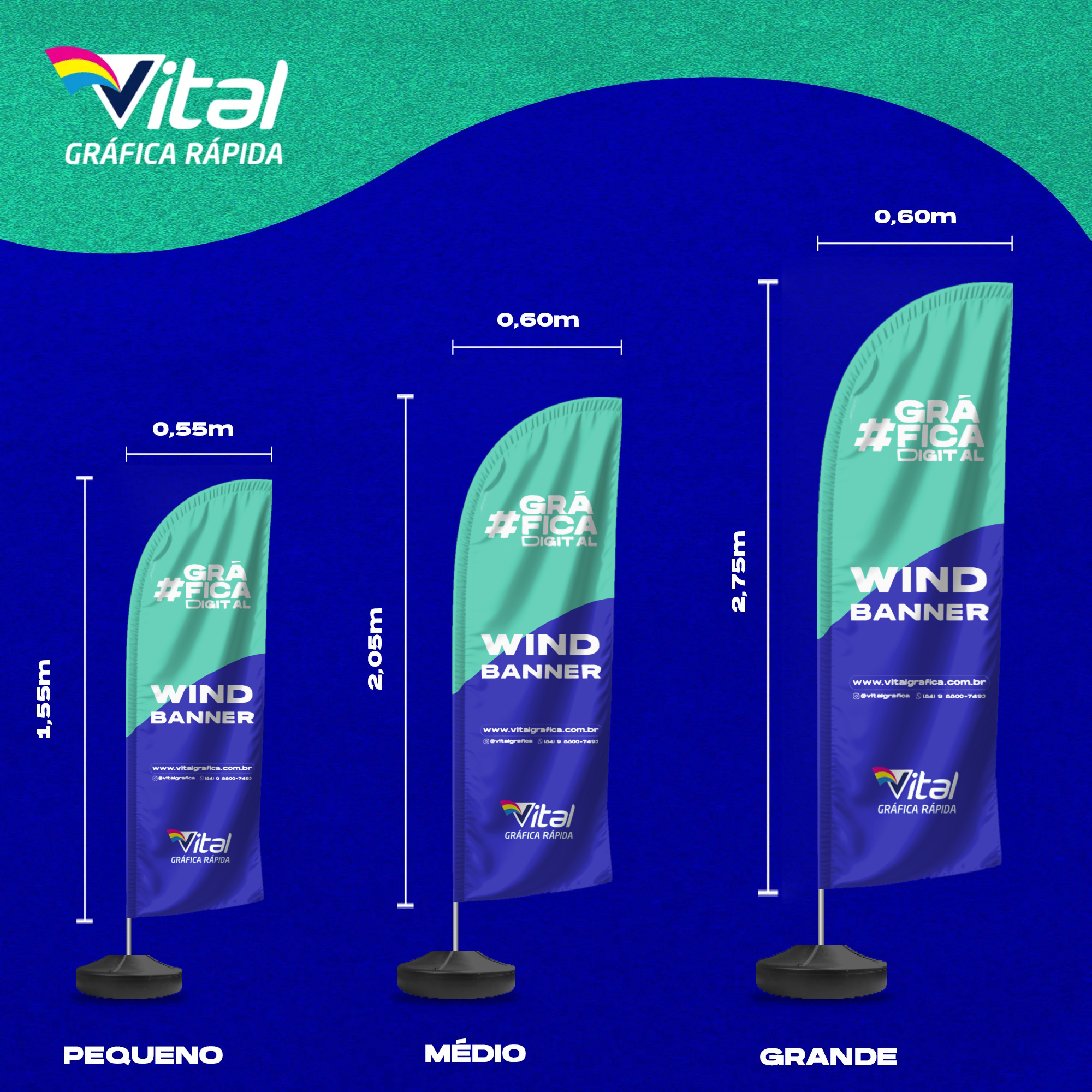 Wind Banner/Fly Banner com base completa - Imagem 2
