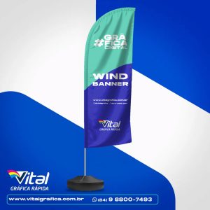 Wind Banner/Fly Banner com base completa